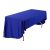 6ft(3) Full Length Sides Round Corner Table Throws with Custom  Logo Imprint On Blue