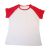 Blank Women´s Raglan Combed Cotton T-Shirt with Colorful Sleeve for Personlized Heat Transfer Printing