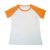 Blank Women´s Raglan Combed Cotton T-Shirt with Colorful Sleeve for Personlized Heat Transfer Printing