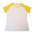 Blank Women´s Raglan Combed Cotton T-Shirt with Colorful Sleeve for Personlized Heat Transfer Printing