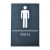 Male, Toilet, Restroom Signs With Braille, ABS New Material