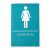 Female, Toilet, Restroom Signs With Braille, ABS Plastic