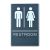 Male / Female, Toilet, Restroom Signs With Braille, ABS New Material