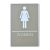 Female, Toilet, Restroom Signs With Braille, ABS Plastic