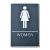 Female, Toilet, Restroom Signs With Braille, ABS Plastic