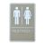Male / Female, Toilet, Restroom Signs With Braille, ABS New Material