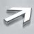 Plating Arrow, Directional Signs, 50x40x4mm