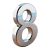 Modern House Plaque Mail Box Silver Numbers (Several Sizes Available)