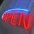 Oval LED Open Signs Neon Styles Large Letter Display Vivid Bright Color