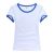 Screen Printing Blank Combed Cotton T-Shirt with Rim Colorful for Women,10pcs/pack