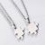 Titanium Steel Puzzle Couple Pendant Necklace DIY Jewelry Making