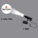 55W LED Rotating and Static Adjustable Gobo Advertising Logo Projector Light  (1 Light + 1 Two Colors Film)
