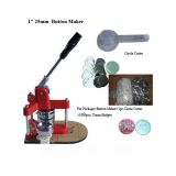 1" 25mm New Triangle Badge Press Button Maker Machine +1000pcs Button Supplies+1pc 25mm Circle Cutter