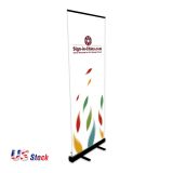 Clearance Sale! US Stock-Black Good Quality Sliver Standard Roll Up Banner Stand(Stand Only)