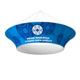 10ft Ceiling Banner Display Trade Show Tapered Circle Hanging Sign (Single Sided Graphic)