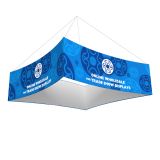 12ft Ceiling Banner Display Trade Show Curved Square Hanging Sign (Double Sided Graphic)