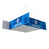 Four-Sided Pinwheel Formulate Fabric Tension Hanging Sign With Graphic