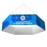 Hexagon Formulate Fabric Tension Hanging Banner Displays with Graphic