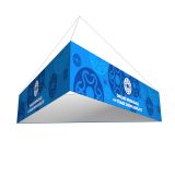 Triangle Tension Fabric Hanging Sign Tradeshow Display with Graphic