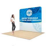8ft Straight Back Wall Display with Custom Fabric Graphic