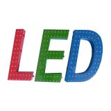 Indoor Front Lit LED Punch Exposed Channel Letter, Pierced Metal Border