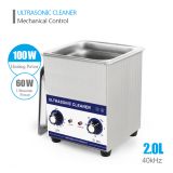 2L 60W 40kHz Mechanical Ultrasonic Cleaner Bath with Heating Baskets