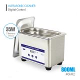 800ml 35W 40kHz Professional Mini Ultrasonic Cleaner Industrial Cleaning Equipment with Digital Timer