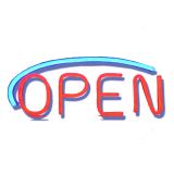 Oval LED Open Signs Neon Styles Large Letter Display Vivid Bright Color