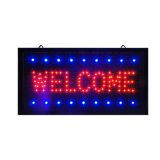 Bright Animated LED Welcome Shop Store Bar Open Sign 19"x10" Display Light Neon