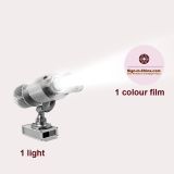 20W Rotary Ring Pattern Scanning LED Advertising Logo Projector Light (1 Light + 1 Single Color Film)