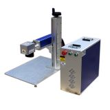 US Stock, CALCA 30W Split Fiber Laser Marking Machine for Laser Engraving Mugs, Raycus Laser + Rotation Axis, FDA