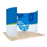 10ft O Shape Back Wall Display with Custom Single Sided Fabric Graphic