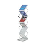 Foldable Literature Holder for Trade Show, Portable Literature Floor Stand, Adjustable, 2-Side