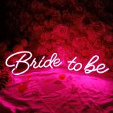CALCA LED Neon Sign Bride to be, Sign Length 28.59 X 7.28 inches (Pink)