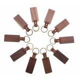 US Stock-CALCA 10 Pack DIY Blank Wood Keychain Key Tags Personalized Wood Keychains for DIY Car Ornament Gift