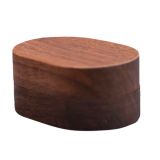 US Stock, CALCA 12PCS Oval Walnut Wood Ring Box with Magnetic Retro Jewelry Wooden Storage Box For Couples Wooden Ring Box Jewelry Case Gifts