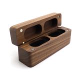 US Stock, CALCA 12PCS 90mm Wood Blank Double Ring Box with Magnetic Retro Jewelry Wooden Storage Box For Wedding Ceremony Ring Box Jewelry Case Gifts