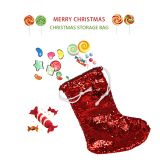 US Stock, CALCA 10PCS 16.5" x 10.24"  Sublimation Magic Sequins Christmas Gifts Holiday Party Decorations Christmas Stockings