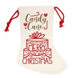 US Stock, CALCA 10PC 15" x 7.09" Sublimation Blank Cotton Linen Christmas Decoration Christmas Tree Hanging Socks Personalized Christmas Gift Socks
