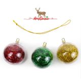 US Stock, CALCA 100PCS 3.74" x 2.95"x 1.97" Christmas Ornaments Clear Christmas Glass Balls Decorative Christmas Tree Ornaments Holiday Party
