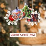 US Stock, CALCA Pack of 200 3.54" x 3.74" Sublimation High Clear Plastic Christmas Ornaments Christmas Season Ornaments