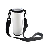 US Stock-10pcs Sublimation Blanks Neoprene 20oz Skinny Straight Tumbler Sleeve Sublimation Tumblers Holder with Shoulder Strap