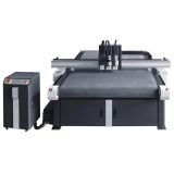 US Stock 63" x 98" Multifunction CNC Router Oscillation Knife Cutting Machine with Conveyor Feeding Belt & CCD & Round Knife