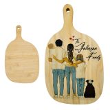 US Stock CALCA 20pcs Sublimation Irregular Oval PlyWood&Bamboo Paddle Serving Board