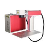 US Stock 60W MOPA Fiber Laser Marking Machine for Metal Color Marking, with Red Dot Guide, Rotation Axis, Compatible LightBurn