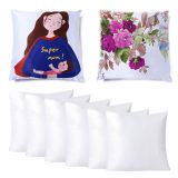 UK Stock, 50 Pack 15.7in x 15.7in Plain White Sublimation Pillow Case Blanks Cushion Cover Throw Pillow Covers Embroidery Blanks for DTF Printing (40 x 40cm)