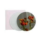 120 Pack Sublimation Personalised Photo Glass Coaster Blanks, 3.9in Round with Foot Pads