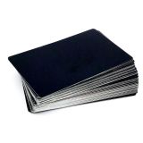 50 Pack Black 0.8mm Metal Business Cards Blanks Aluminum Sheet Blank Metal Tags Materials for Laser Engraving DIY Gift Cards-Black