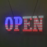 US Stock US Flag Design 40" x 14" LED Open Sign – Ultra-Bright Pixel Lamp for Storefront Window, Glass Door & Wall Display – Plug & Play, 50,000-Hour Life