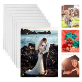 US Stock, CALCA 8"x12" Sublimation Gloss White Aluminum Blanks 0.45mm Rounded Corner Metal Boards 20 Pack Value Set for DIY Custom Signs & Photo Crafts